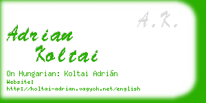 adrian koltai business card